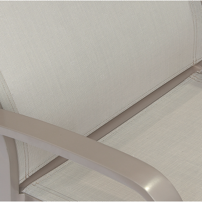 Lago stapelbare tuinstoel cappuccino - aluminium en textilene