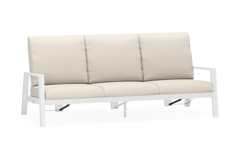 Cirello loungebank 3-zit in wit aluminium met lopi marble all weather sunbrella® luxe kussen