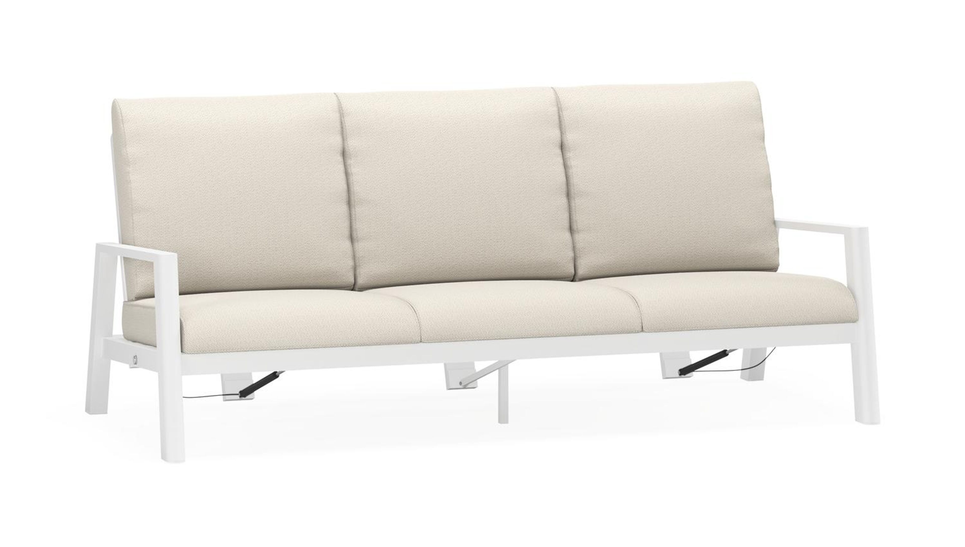 Cirello loungebank 3-zit in wit aluminium met lopi marble all weather sunbrella® luxe kussen