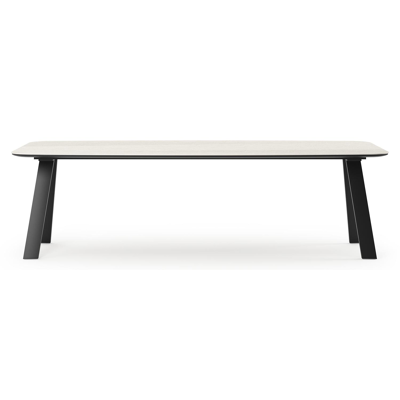 Cesano tuintafel in zwart aluminium en volkeramiek shilin - L 255 x B 115 x H 75 cm