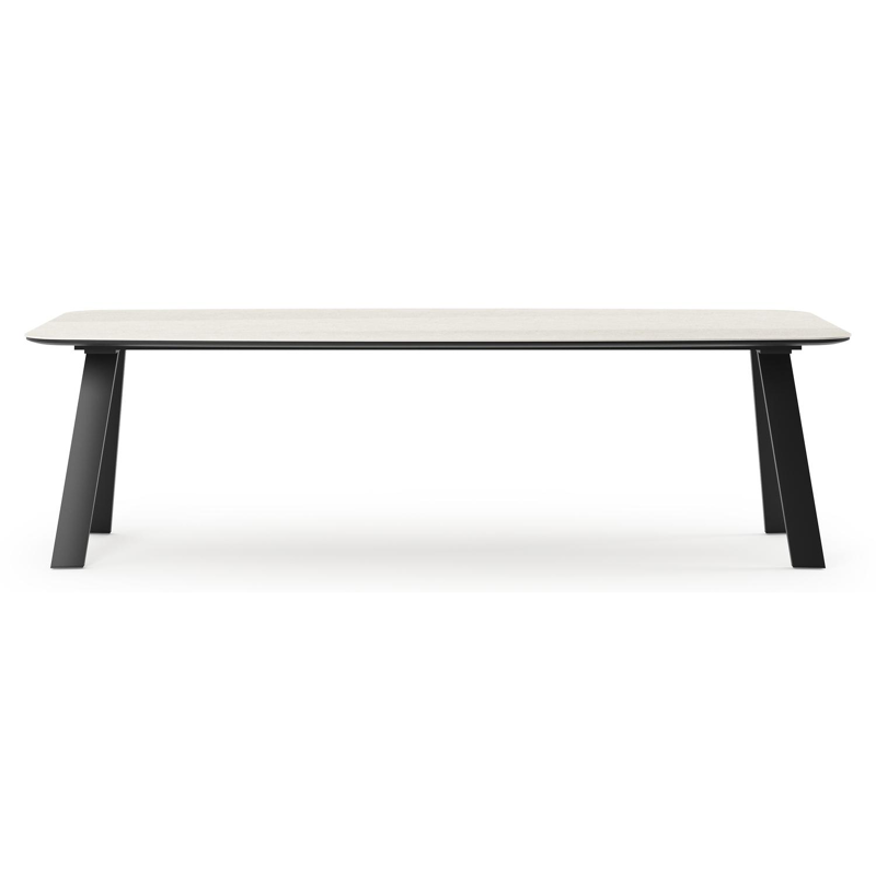 Cesano tuintafel in zwart aluminium en volkeramiek shilin - L 255 x B 115 x H 75 cm