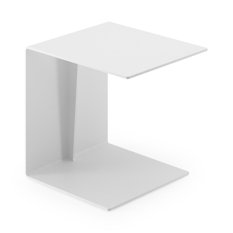 Tufo bijzettafel in wit aluminium - L 40 x B 47 x H 45 cm