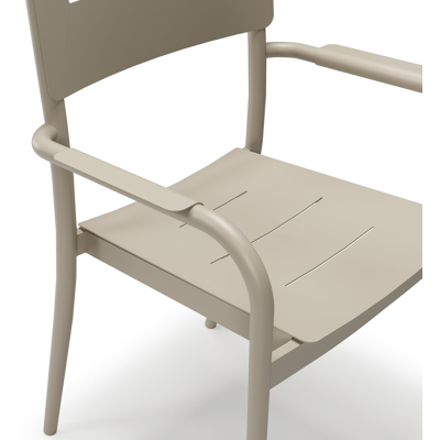 Salto tuinstoel in beige aluminium