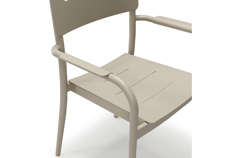 Salto tuinstoel in beige aluminium