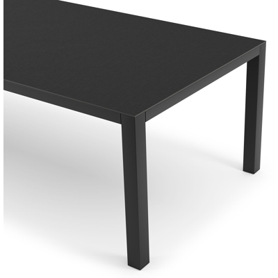 Como tuintafel in zwart aluminium en volkeramiek nero black - L 280 x B 110 x H 75 cm