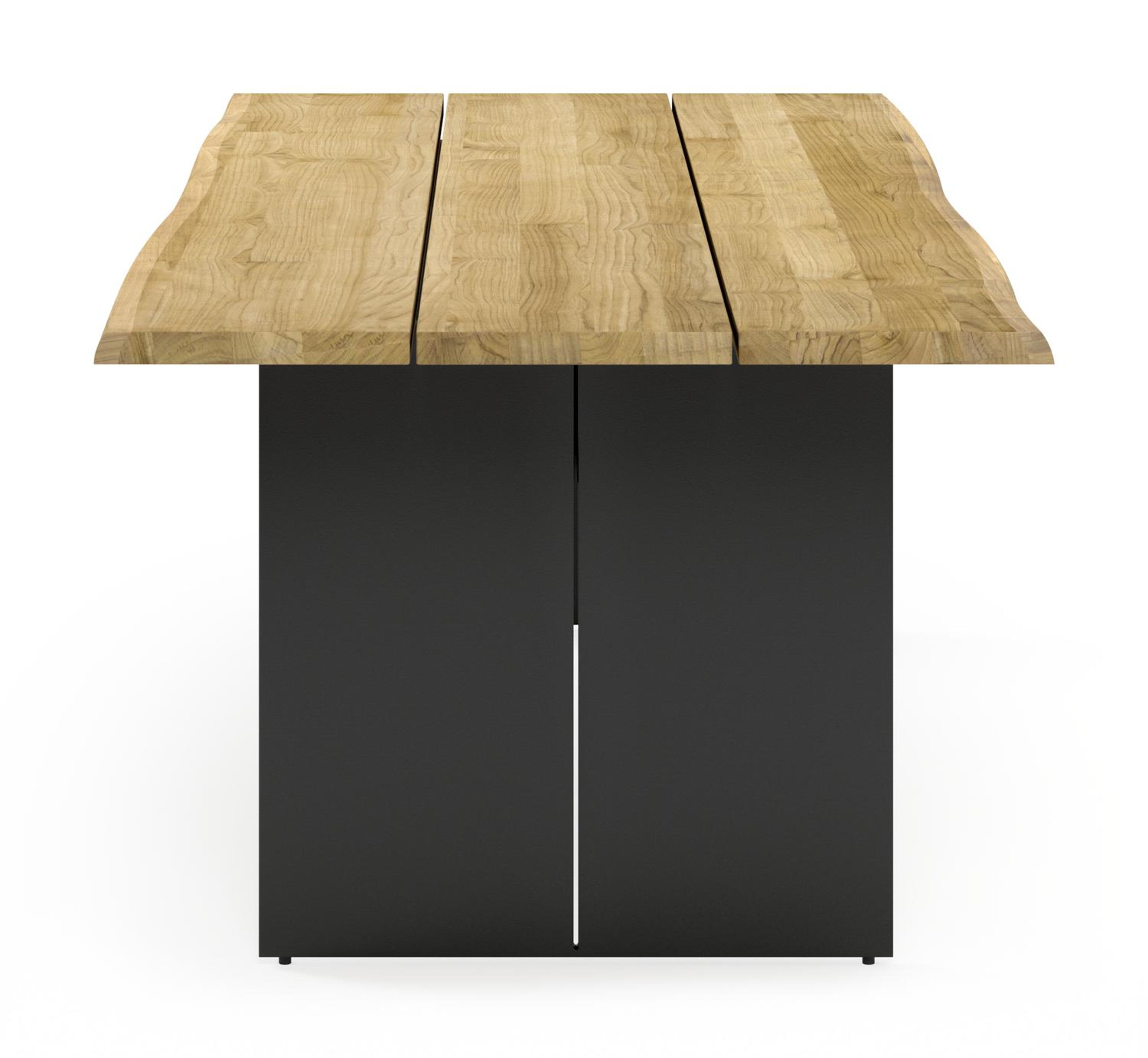 Portofino tuintafel in zwart aluminium en teak - L 240 x B 102 x H 74,5 cm