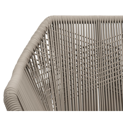 Borgo tuinstoel in teak en naturel verticaal geweven ronde rope 