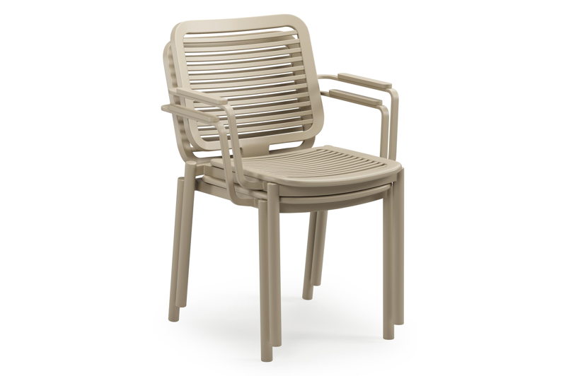 Fano tuinstoel in beige aluminium