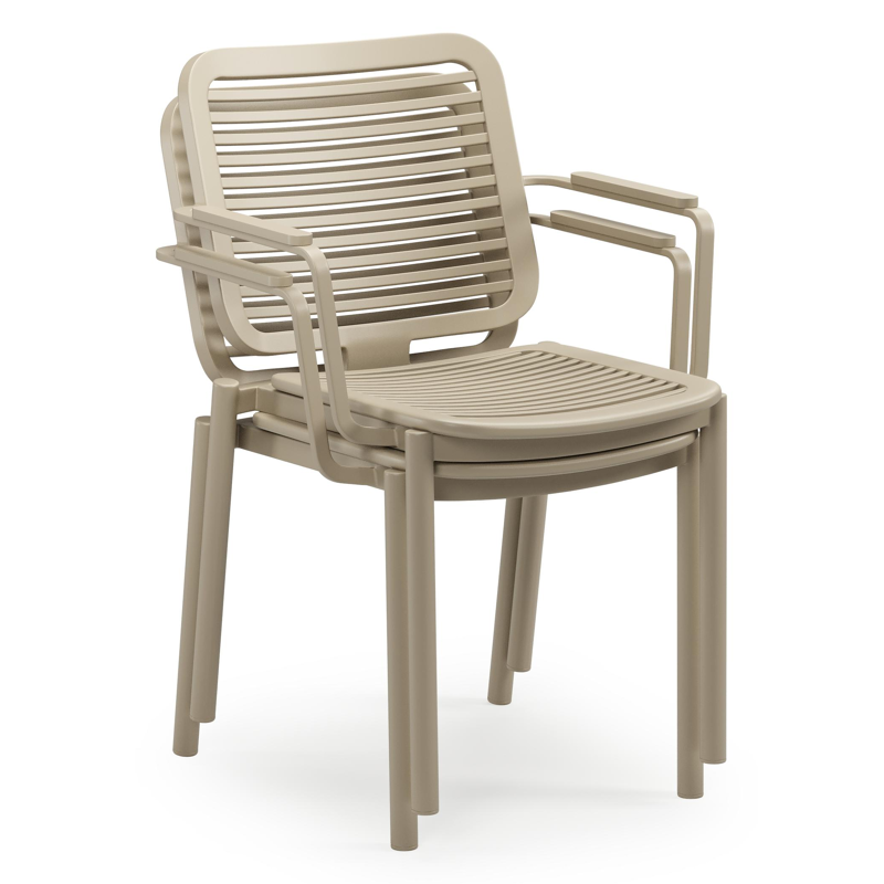 Fano tuinstoel in beige aluminium