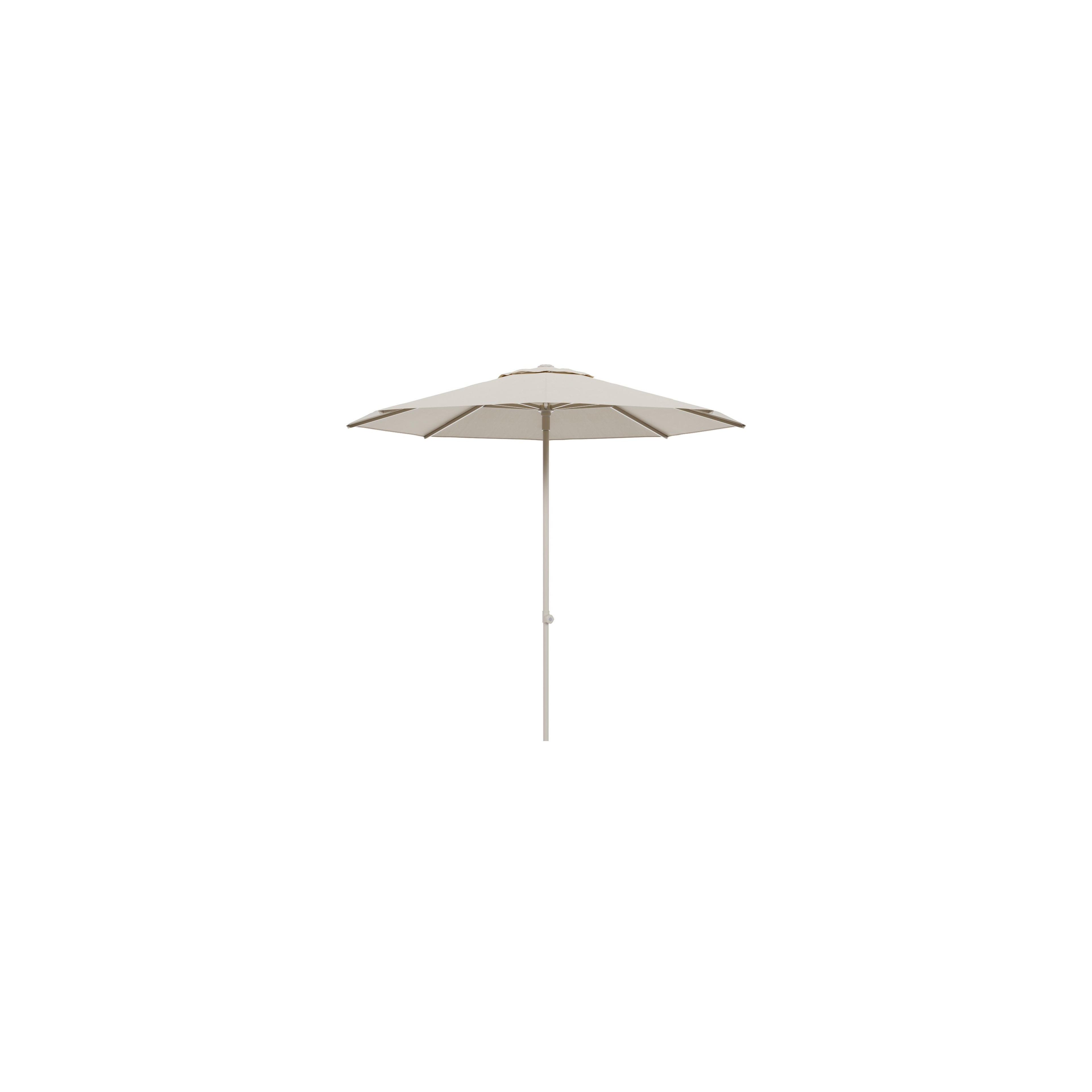 Umbria staanparasol in beige aluminium en All Weather Sunbrella beige parasoldoek - Dia. 250 cm (zonder voet)