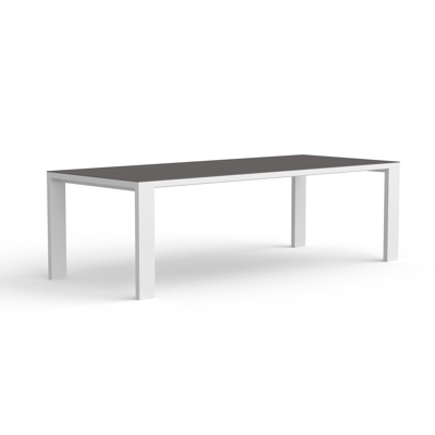 Como tuintafel in wit aluminium met tafelblad in volkeramiek - L 240 x B 100 cm