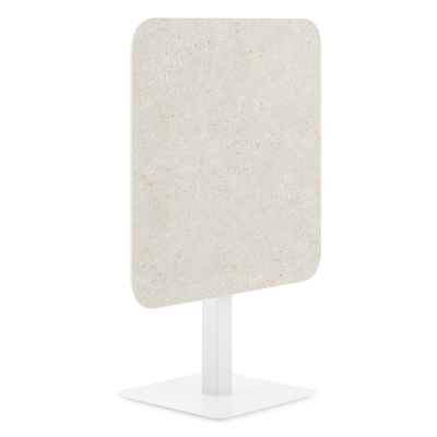 Fano kantelbare tuintafel vierkant afgerond in wit aluminium en volkeramiek shilin - L 80 x B 80 x H 72.5 cm