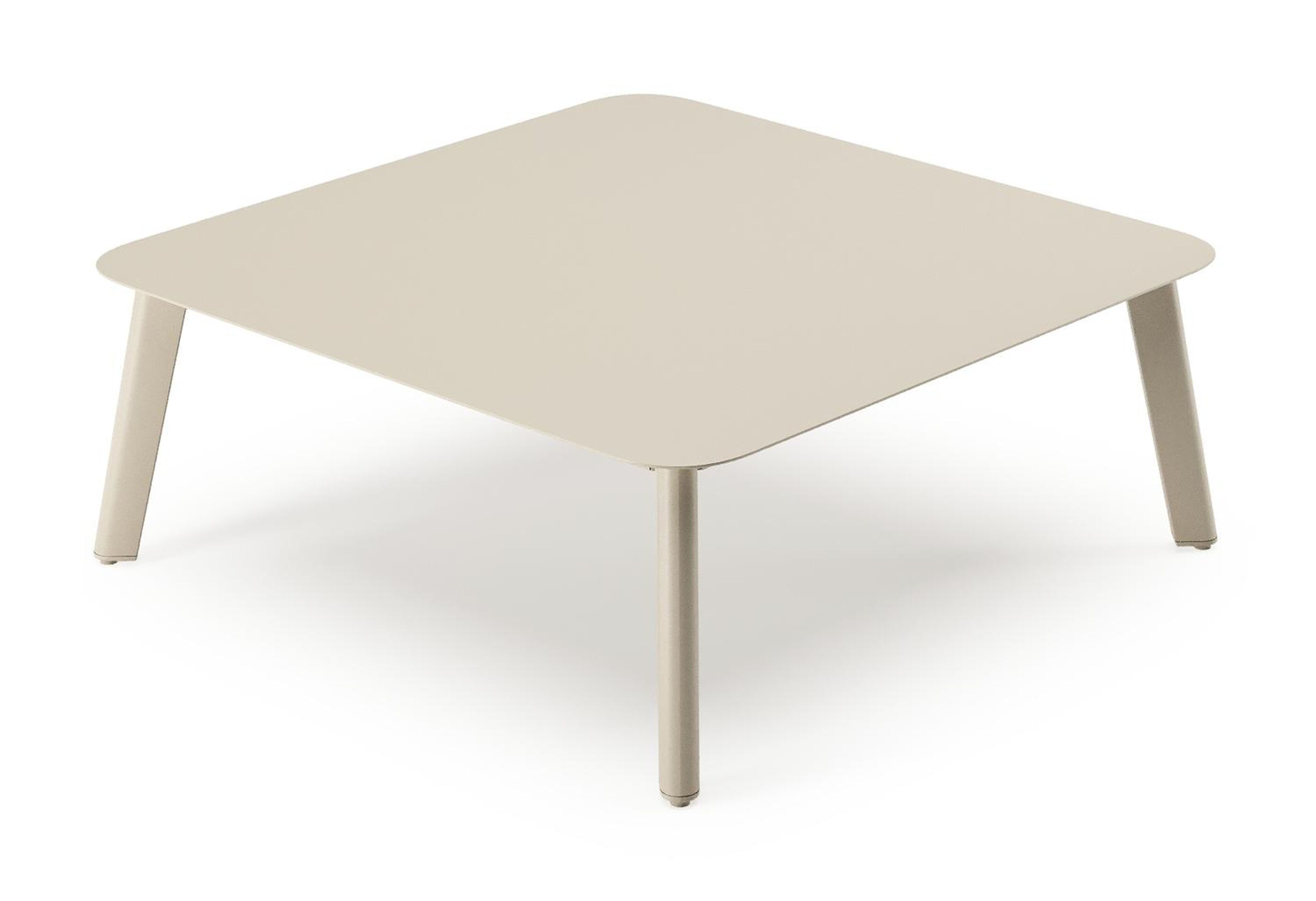 Mosa loungetafel in beige aluminium en aluminium beige - L 85 x B 85 x H 30 cm