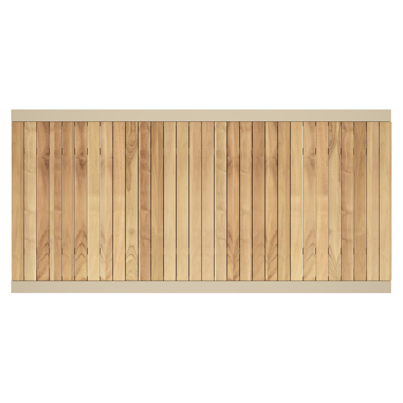 Ensemble de jardin Calobra extensible rectangulaire en aluminium beige et teck avec 10 chaises de jardin Zamora
