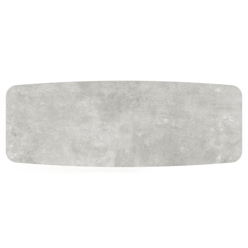 Lacrima tuintafel bootvorm in beige aluminium en volkeramiek New York - L 315 x B 115 x H 75 cm