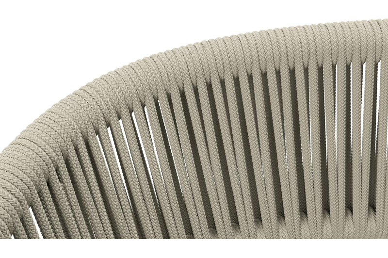 Tora tuinset in wit aluminium en polywood met 6 Guarda tuinstoelen