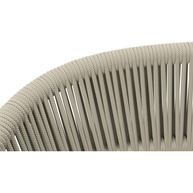 Guarda tuinstoel in wit aluminium en beige rope