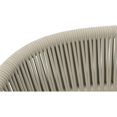 Bahia tuinset rechthoekig in wit aluminium en polywood met 6 Guarda tuinstoelen