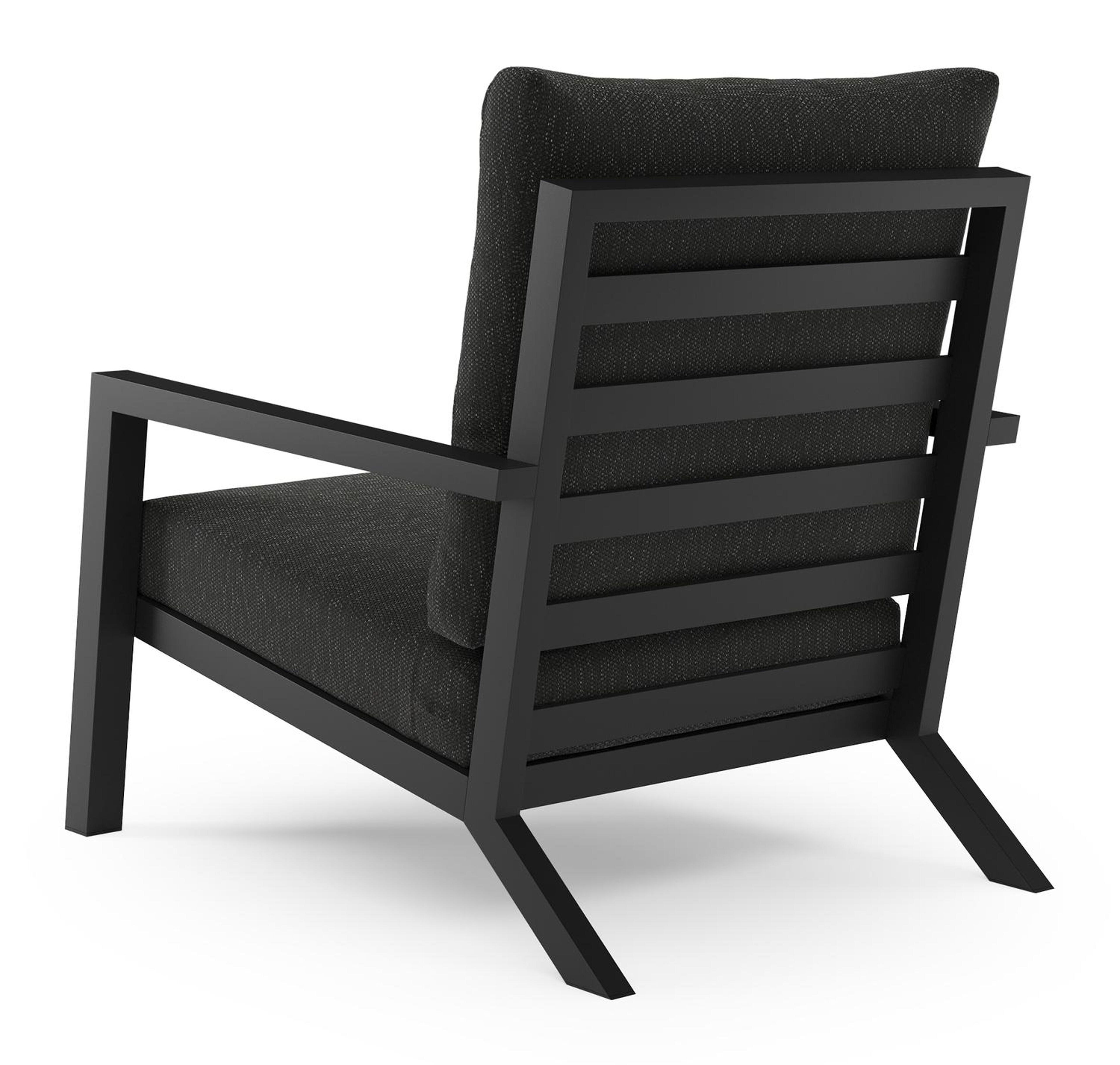 Set van 2 Arnes loungestoelen in zwart aluminium met sky black weather+ softtouch kussens