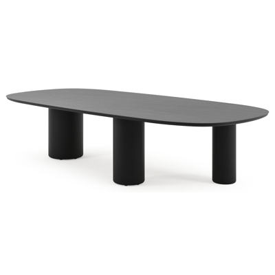 Amico tuintafel bombo xl in zwart aluminium en volkeramiek Basalt Black - L 320 x B 148 x H 73.5 cm
