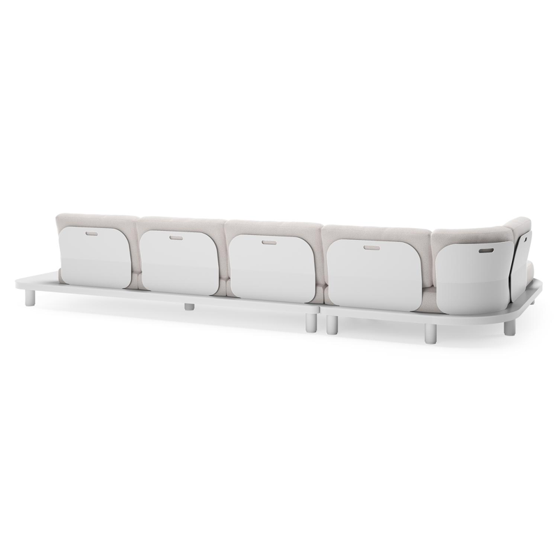 Donato loungehoek in wit aluminium met all weather solica Ego Eggshell kussen
