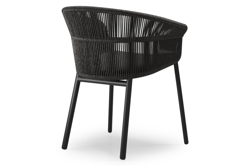 Pamplona ovale tuinset in zwart aluminium en teak natural finish met 8 Matera tuinstoelen