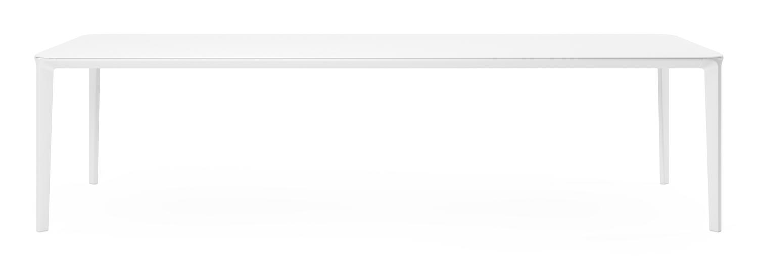 Urbino tuintafel in wit aluminium en volkeramiek arctic white - L 290 x B 110 x H 75 cm