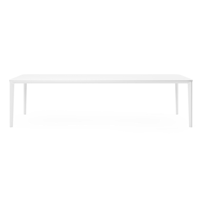 Urbino tuintafel in wit aluminium en volkeramiek arctic white - L 290 x B 110 x H 75 cm