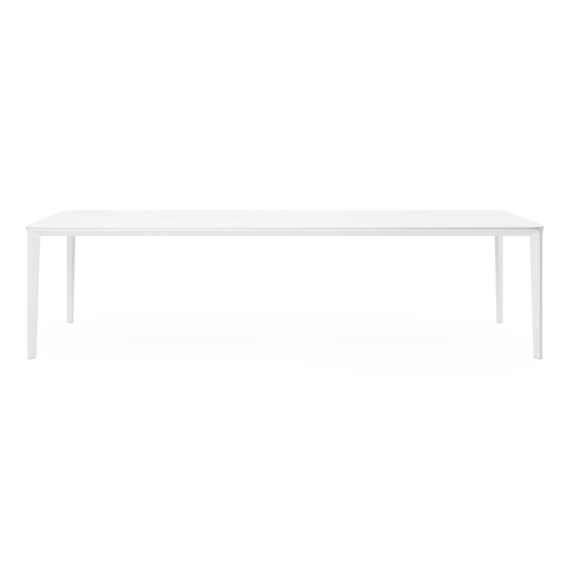 Urbino tuintafel in wit aluminium en volkeramiek arctic white - L 290 x B 110 x H 75 cm