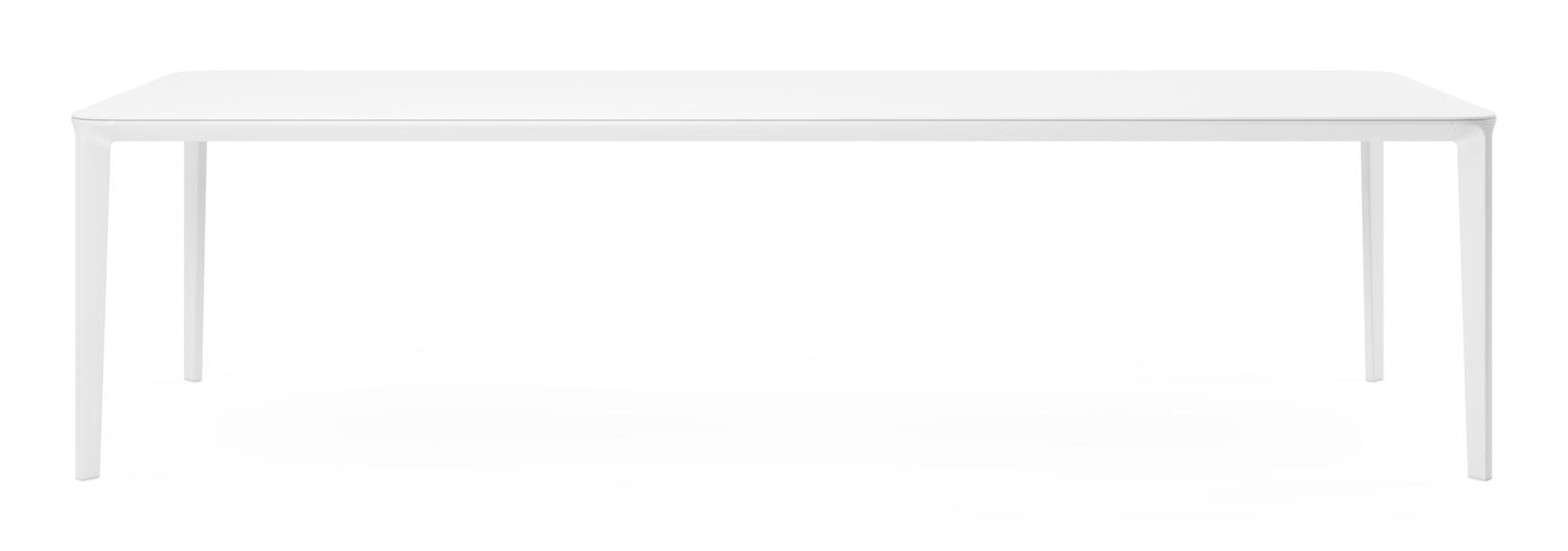 Urbino tuintafel in wit aluminium en volkeramiek arctic white - L 290 x B 110 x H 75 cm