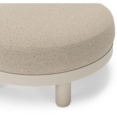 Donato lounge poef in beige aluminium met all weather cosytica Marbella Beige kussen