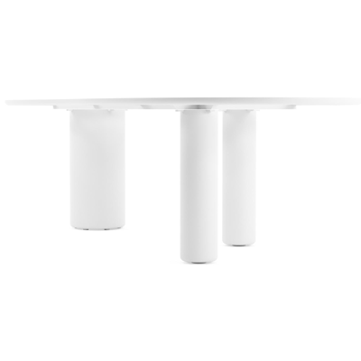 Amico tuintafel organisch in wit aluminium en volkeramiek Shilin - L 280 x B 120 x H 73.5 cm