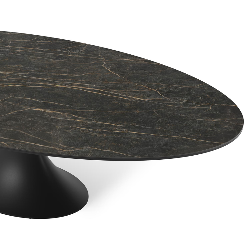 Fano tuintafel in zwart aluminium en volkeramiek black obsession - L 290 x B 148 x H 75 cm