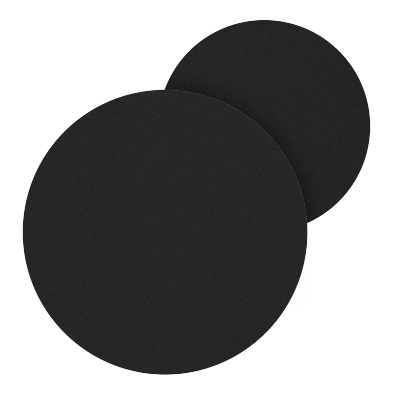 Tables basse Lacrima en aluminium noir et céramique pleine nero black - Dia. 85/65 x H 35/30 cm