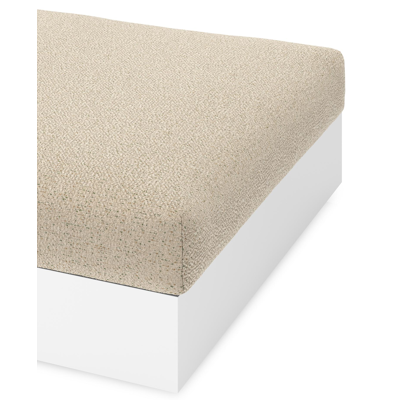 Como poef in wit aluminium met bora forest all weather cosytica kussen