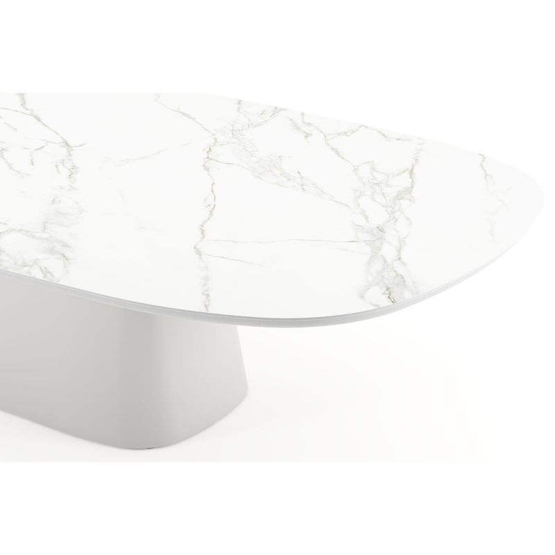 Amico tuintafel bombo xl in wit aluminium en volkeramiek Calacatta - L 320 x B 148 x H 73.5 cm