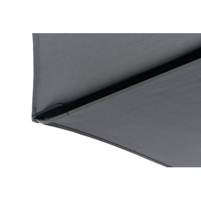 Viola staanparasol in zwart aluminium met grijs weather+ softtouch parasoldoek - Dia. 350 cm (zonder voet)