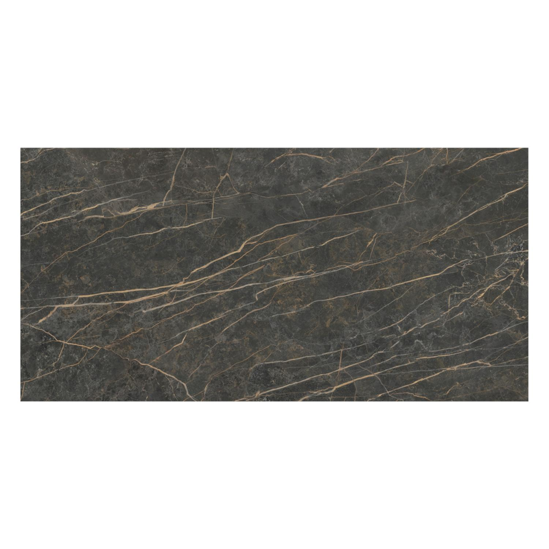 Como tuintafel rechthoekig in beige aluminium en volkeramiek Black Obsession - L 200 x B 100 x H 73 cm