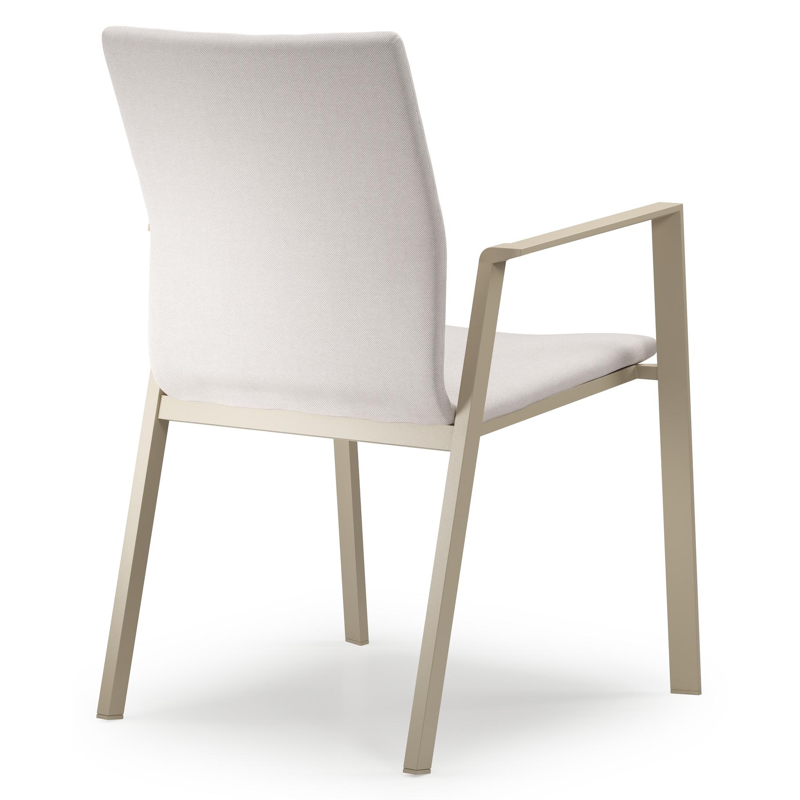 Madura tuinstoel in beige aluminium en beige comfort textileen