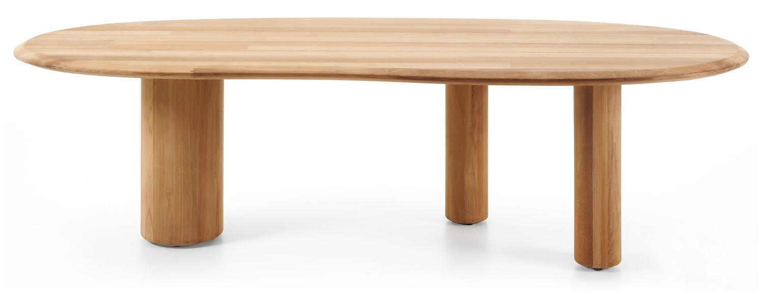 Table de jardin Organo organique en teck - Lg. 280 x Lrg. 120 cm