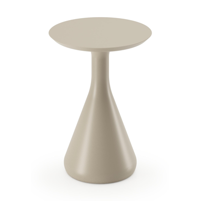 Bomero bijzettafel in beige aluminium - Dia. 34 x H 46 cm