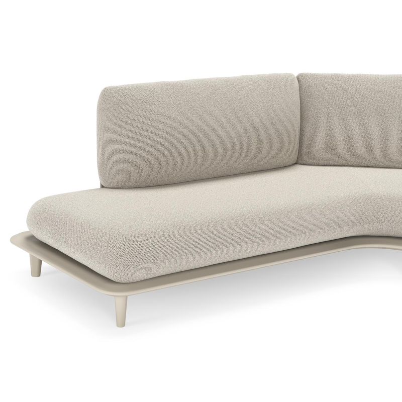 Bomero loungehoek in beige aluminium met firenze sand all weather solica kussen