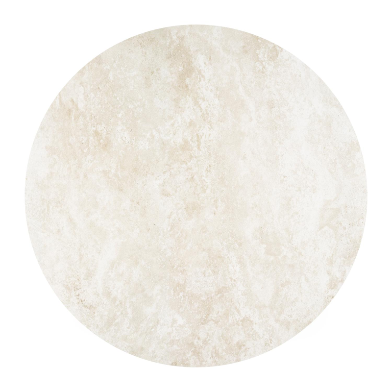 Donato tuintafel rond in zwart aluminium en volkeramiek Rapolano dia. 148 cm