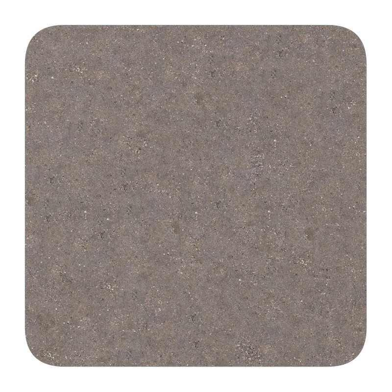 Fano kantelbare tuintafel afgerond vierkant in beige aluminium en volkeramiek Wulong - L 80 x B 80 x H 72.5 cm