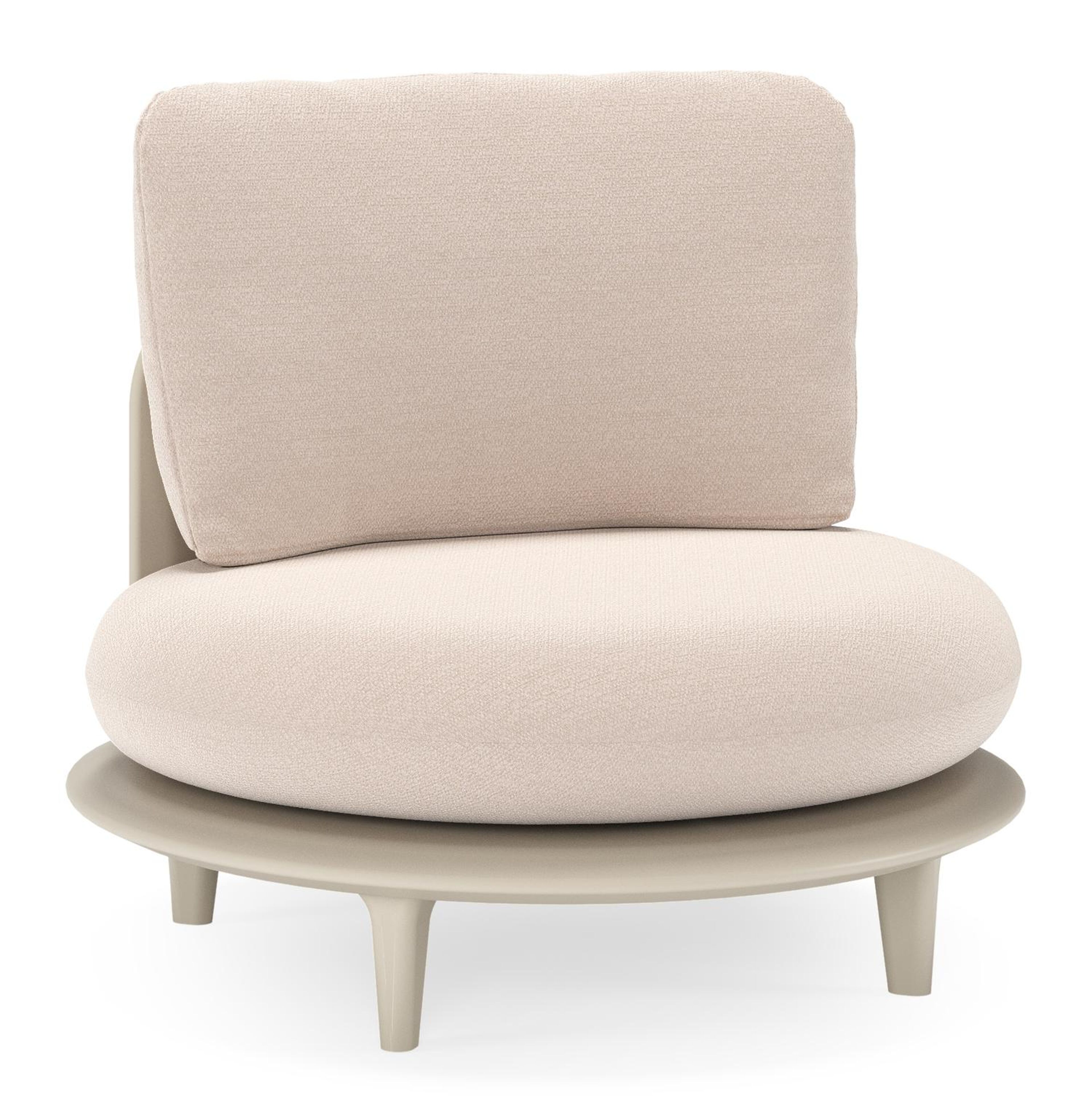 Bomero loungestoel in beige aluminium met wander pilat all weather sunbrella® luxe kussen