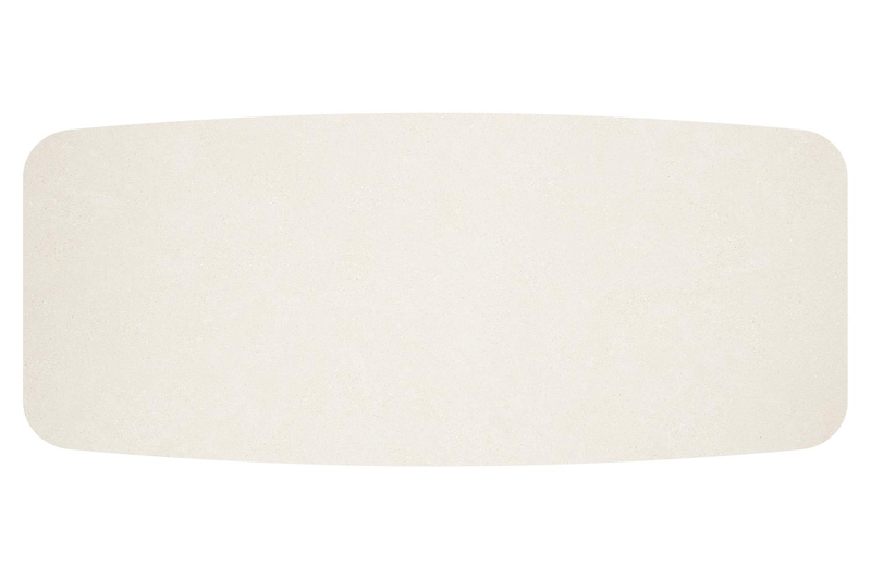 Pamplona bootvormige tuinset in wit aluminium en sintered stone crema minerale met 8 Matera tuinstoelen