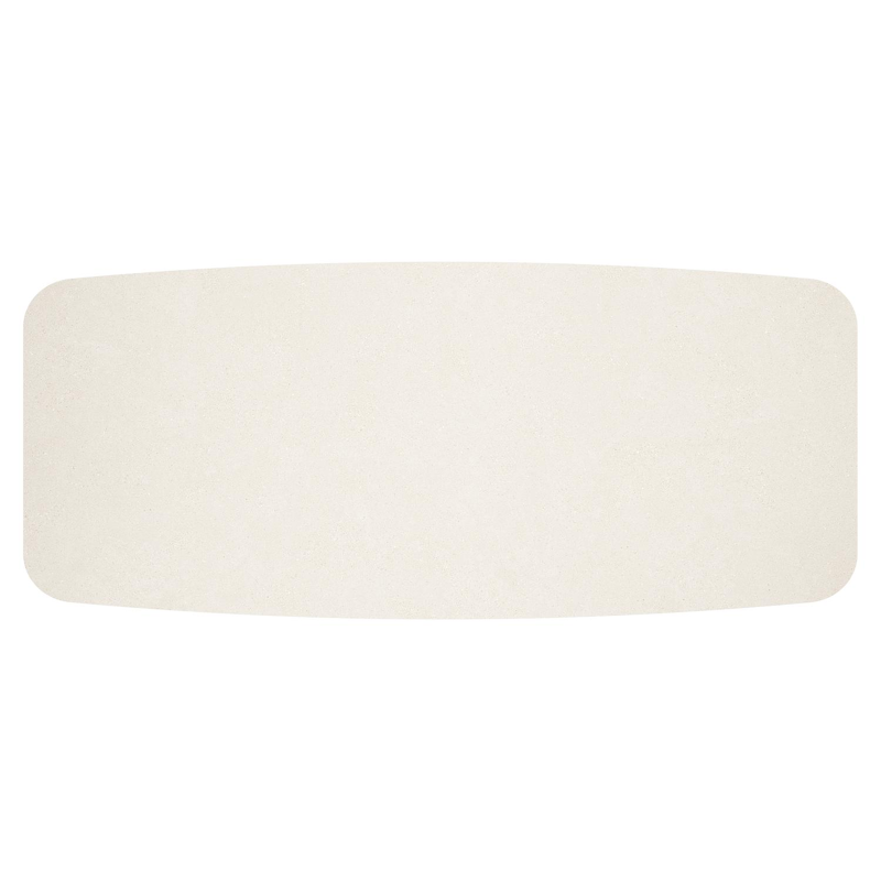 Pamplona tuintafel bootvorm in wit aluminium en sintered stone Crema minerale - L 270 x B 115 x H 72 cm