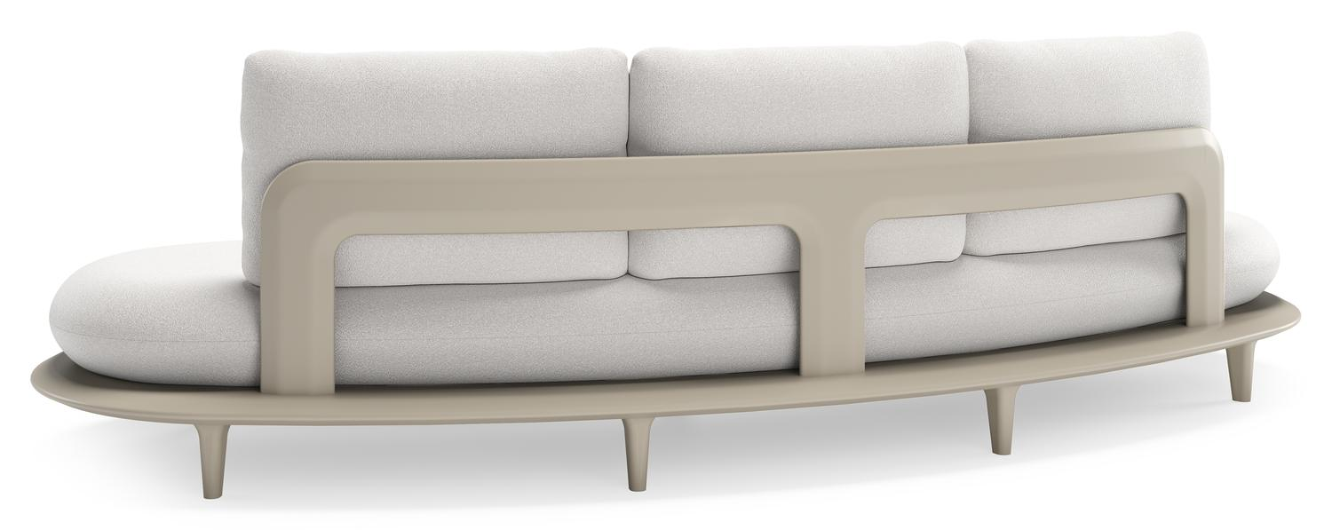 Bomero loungeset in beige aluminium met soul optik all weather solica kussen