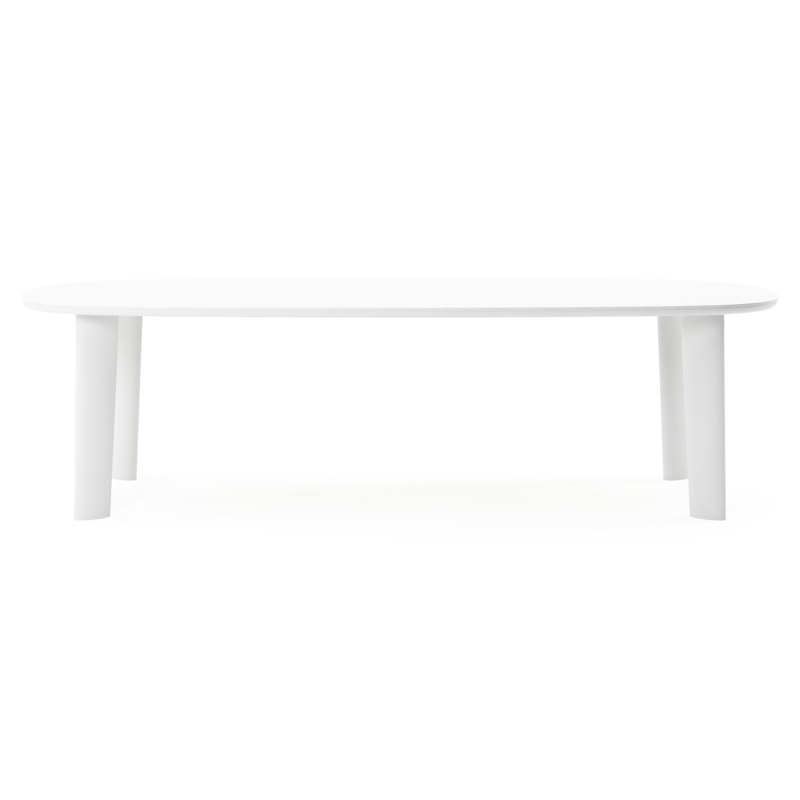 Amico tuintafel bombo in wit aluminium en volkeramiek Arctic White - L 270 x B 125 x H 73.5 cm