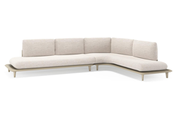 Chaise longue links + 2-zit